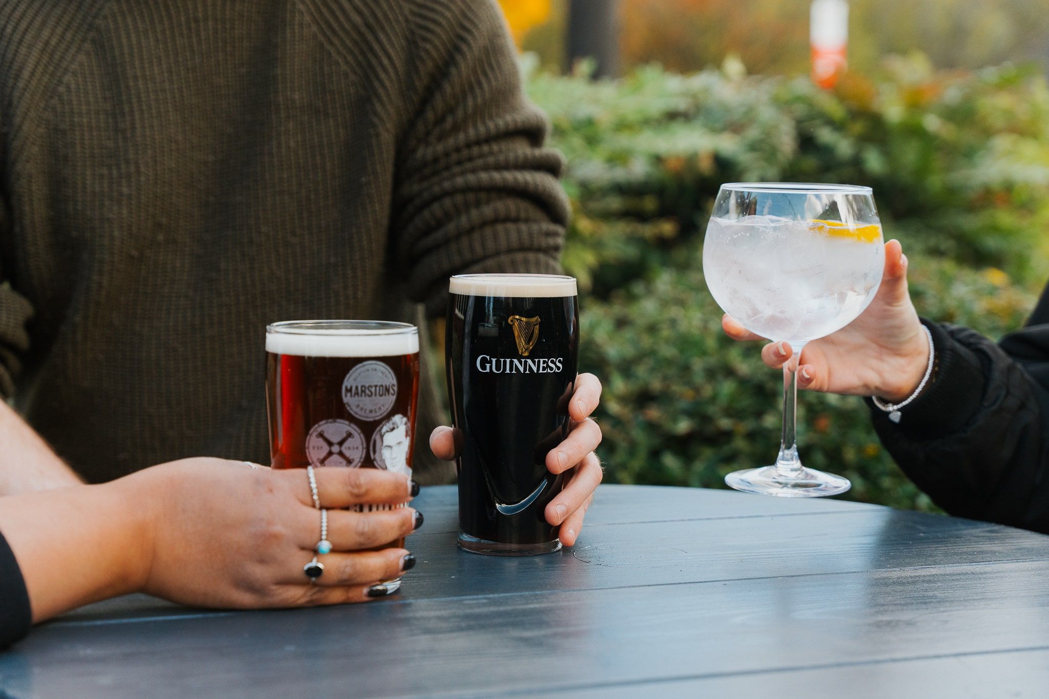 Pub beer garden at The Bobbin Mill Drink in the great outdoors with us